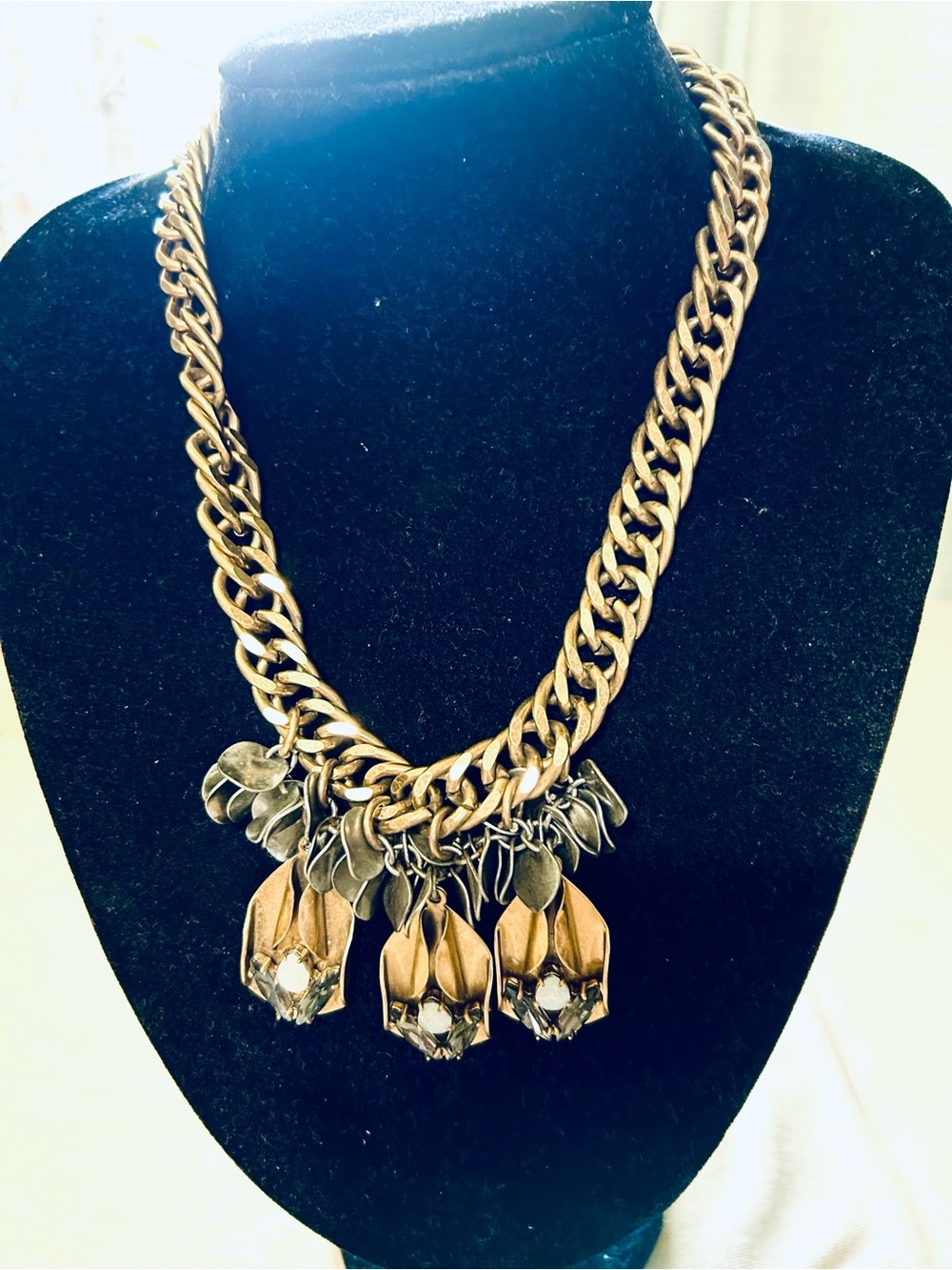 J. Crew Moto Style 1990s Necklace - Unique  Statement